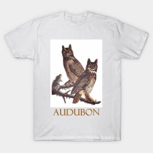 Great Horned Owl by John James Audubon T-Shirt